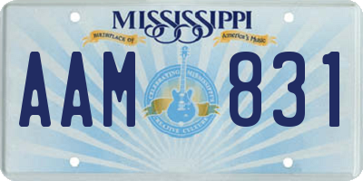 MS license plate AAM831