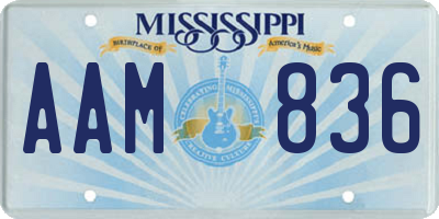 MS license plate AAM836