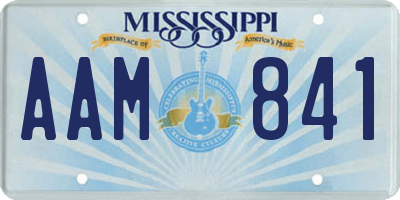 MS license plate AAM841