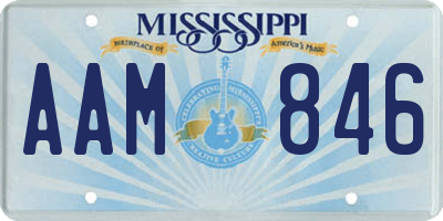 MS license plate AAM846