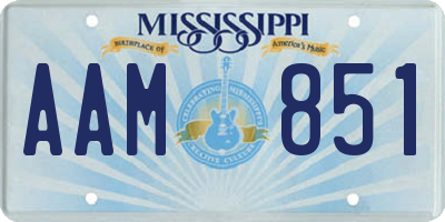 MS license plate AAM851