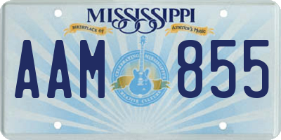 MS license plate AAM855