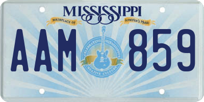 MS license plate AAM859