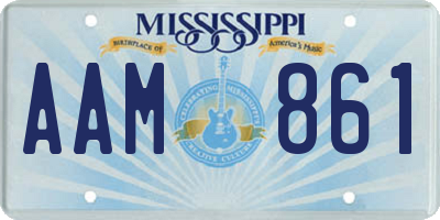 MS license plate AAM861