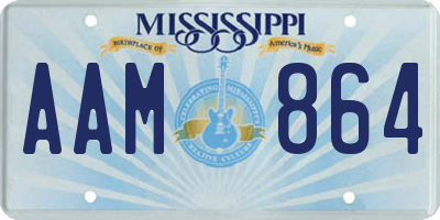 MS license plate AAM864