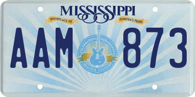 MS license plate AAM873