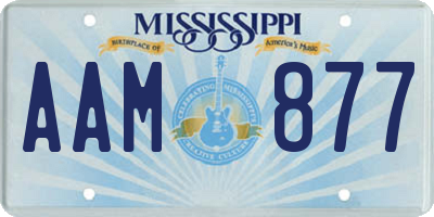 MS license plate AAM877