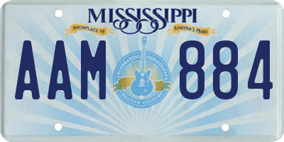 MS license plate AAM884