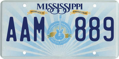 MS license plate AAM889