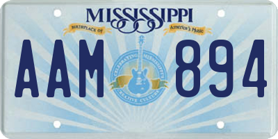 MS license plate AAM894