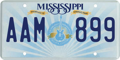 MS license plate AAM899