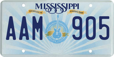 MS license plate AAM905