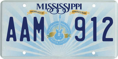 MS license plate AAM912