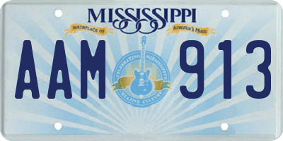 MS license plate AAM913