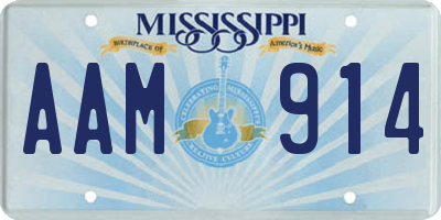 MS license plate AAM914