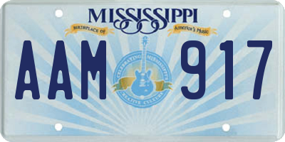 MS license plate AAM917