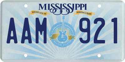 MS license plate AAM921