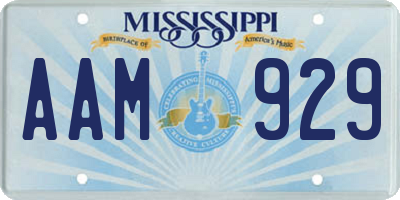 MS license plate AAM929