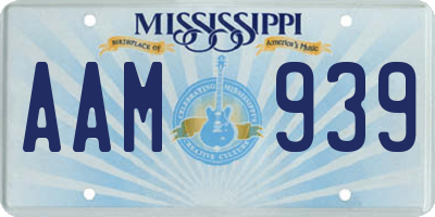 MS license plate AAM939