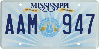 MS license plate AAM947