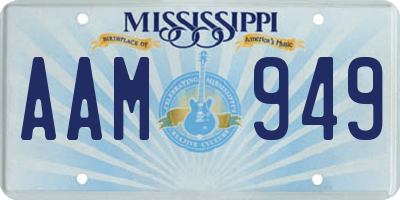 MS license plate AAM949