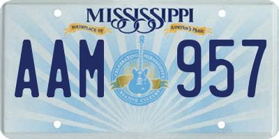 MS license plate AAM957