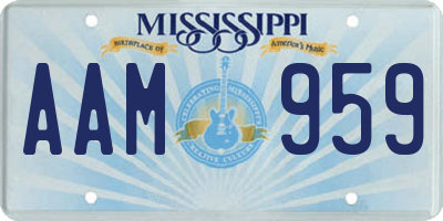 MS license plate AAM959