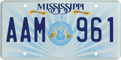 MS license plate AAM961