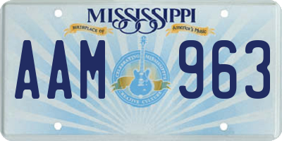 MS license plate AAM963