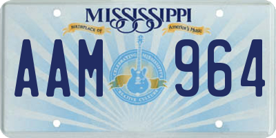 MS license plate AAM964