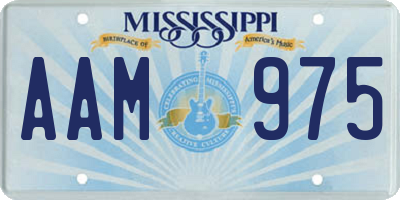 MS license plate AAM975