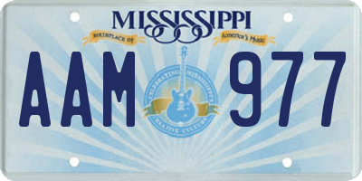 MS license plate AAM977