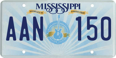 MS license plate AAN150