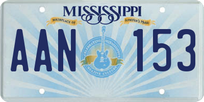 MS license plate AAN153