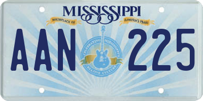 MS license plate AAN225