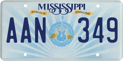 MS license plate AAN349