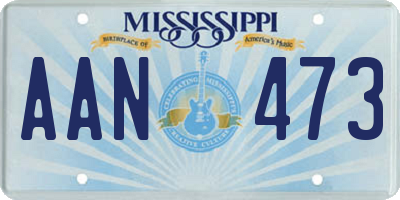 MS license plate AAN473