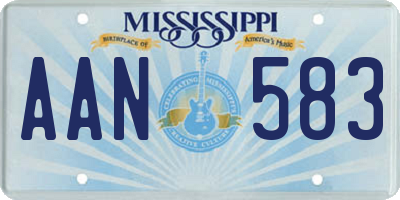 MS license plate AAN583