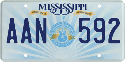 MS license plate AAN592