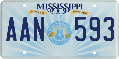 MS license plate AAN593