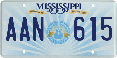 MS license plate AAN615