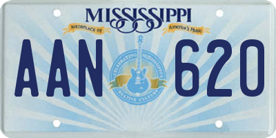 MS license plate AAN620