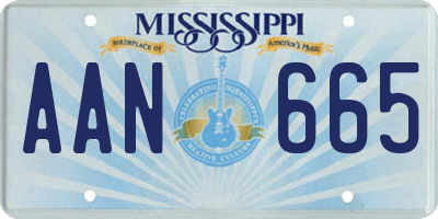 MS license plate AAN665