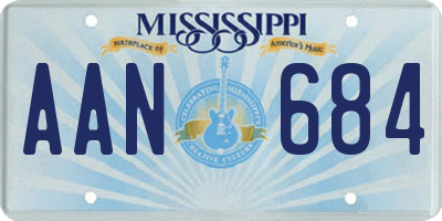 MS license plate AAN684