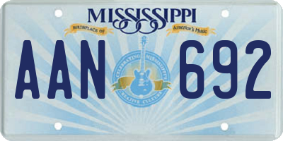 MS license plate AAN692