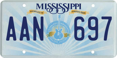 MS license plate AAN697