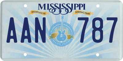 MS license plate AAN787