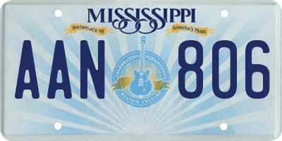 MS license plate AAN806