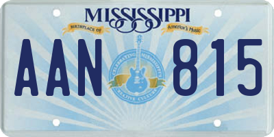 MS license plate AAN815