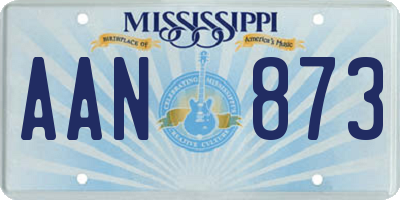 MS license plate AAN873